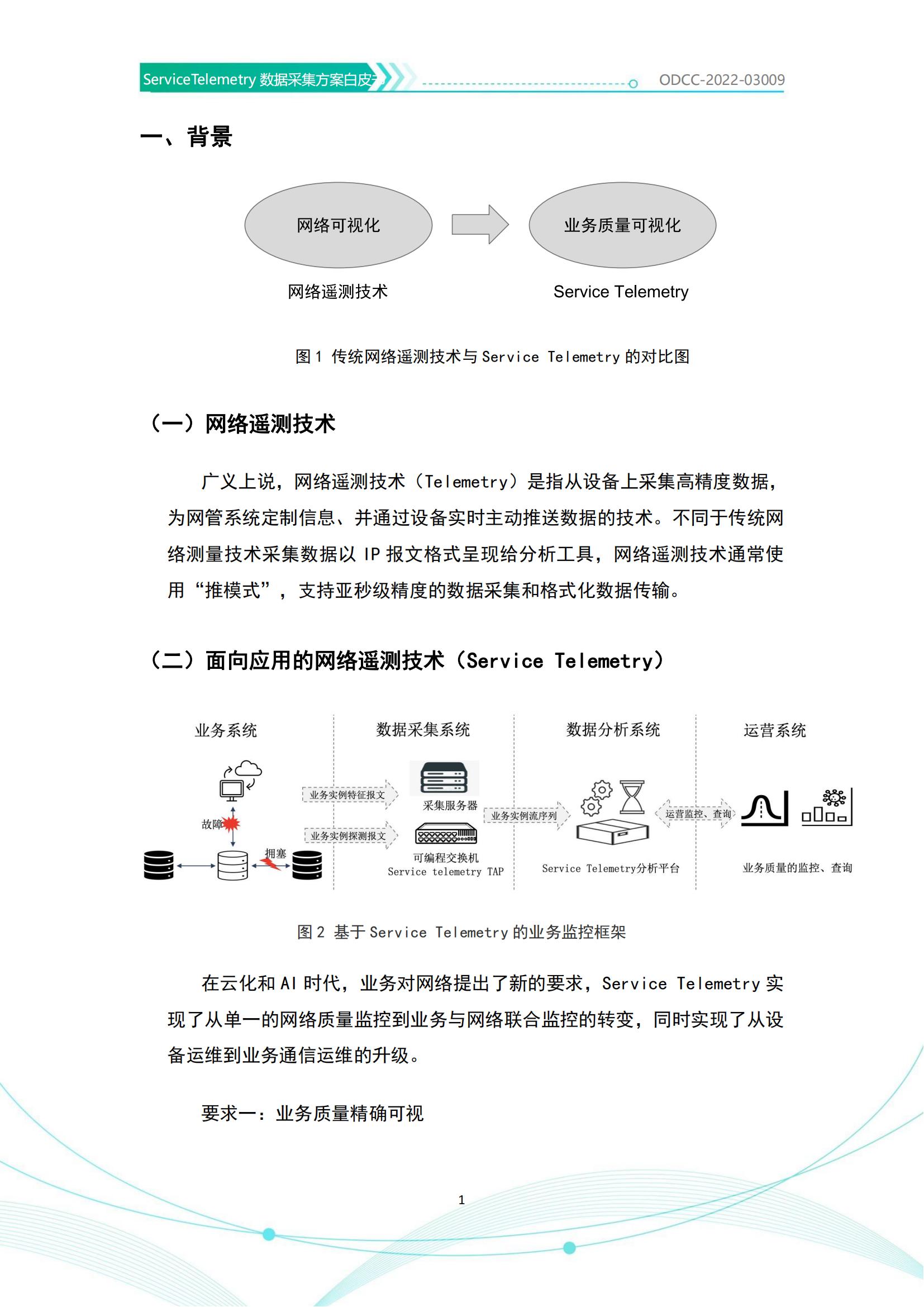 开放数据中心委员会ServiceTelemetry数据采集方案白皮书202225页