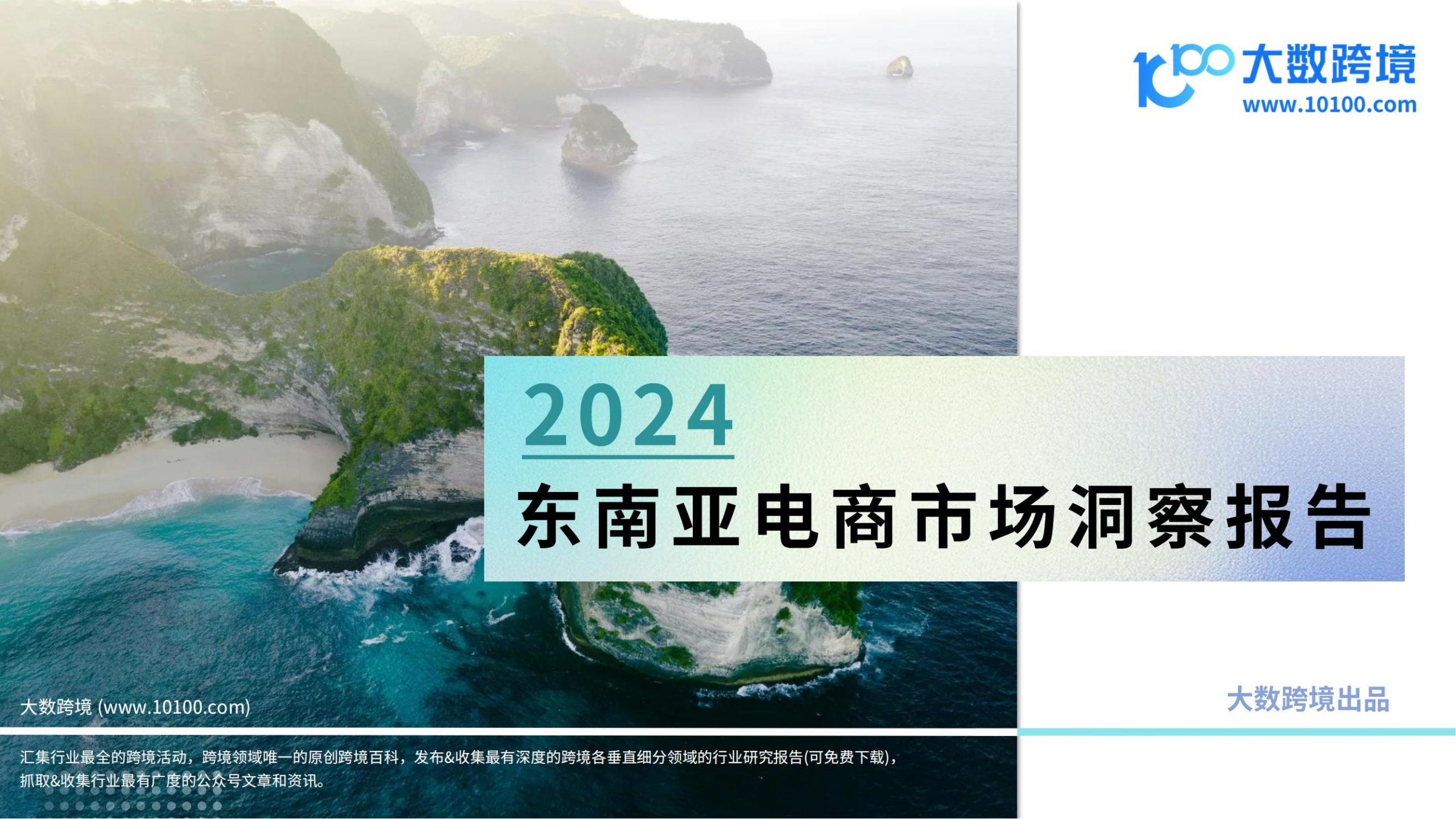 大数跨境2024东南亚电商市场洞察报告40页