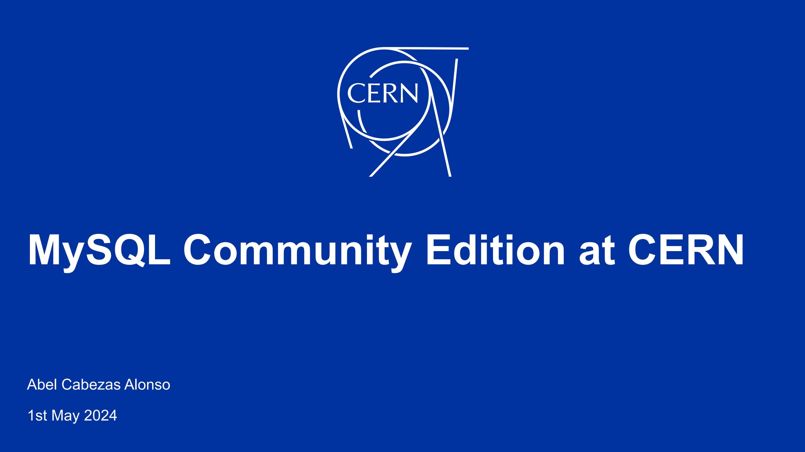 CERN的MySQL社区版